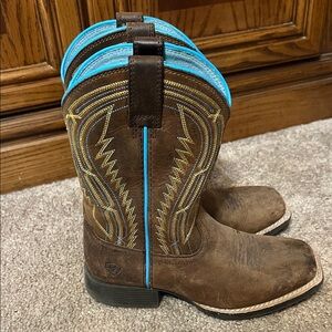 Ariat Kids Brown and Blue Western Boots